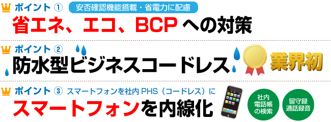 ナカヨビジネスホン3つのポイント ナカヨビジネスホン